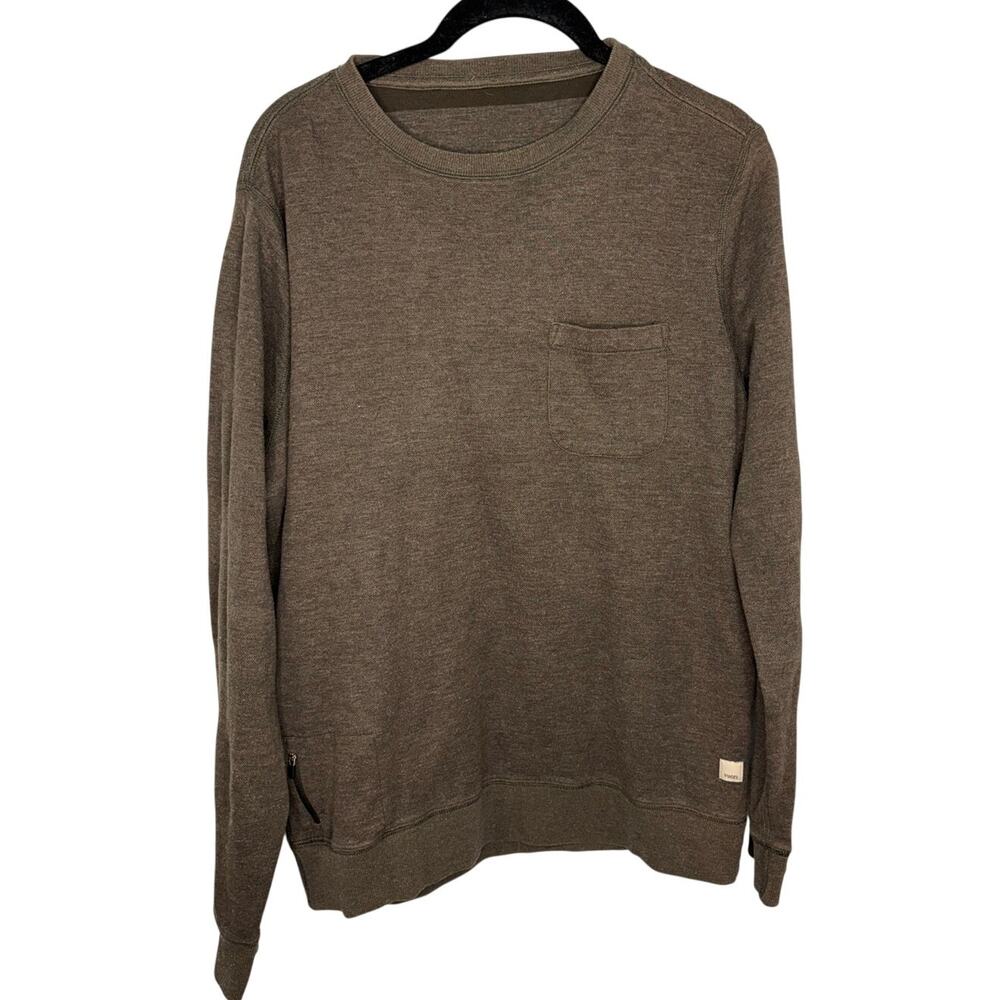 Vuori Jeffreys Pullover Crewneck Brown Medium Lightweight Sweatshirt Athletic